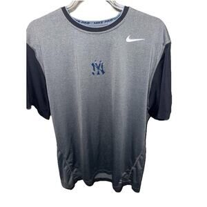 Nike Pro New York Yankees Gray Dri-FIT T-Shirt Men's Size XL
